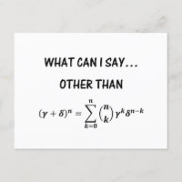 Grappig Binomial Theorem STEM Wiskunde Science Hum