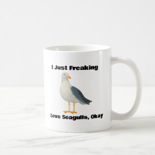 Grappig Bird Lover Gift, Schattigee Zeemeeuw Mok v
