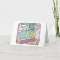 Grappig Birthay Kaart - De Doggie wil weer weg.