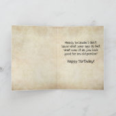 Grappig , Birthday - mijn lippen zijn verzegeld Kaart (Binnen)