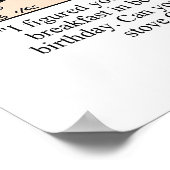 Grappig Birthday Poster! Poster (Hoek)