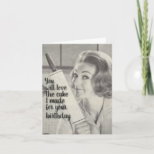 Grappig Birthday. Rolling Pin gevaarlijk. Kaart