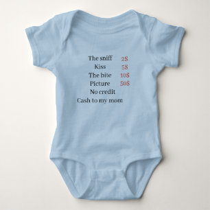 grappig blauw en roze romper