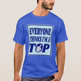 Grappig Blauw Hanukkah Tshirt Grap Dreidel
