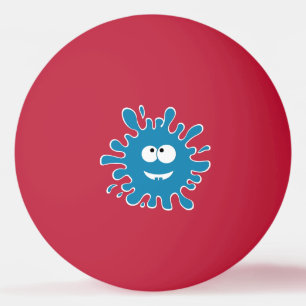 Grappig Blauw Monster Kleur Blob Gezicht Pingpongballen