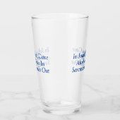 Grappig blauw Tekst Man Grot Sarcasme Ontwerp Glas (Rechts)