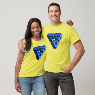 Grappig Blauw Zwarte Speelgoed Blokken Driehoek Ca T-shirt