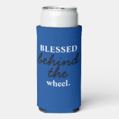 Grappig "Blessed at the Crosswalk" Blauw & Wit (Seltzer Achterkant)