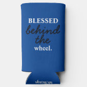 Grappig "Blessed at the Crosswalk" Blauw & Wit (Achterkant)