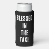 Grappig "Blessed in the Taxi" zwart-wit (Seltzer Voorkant)