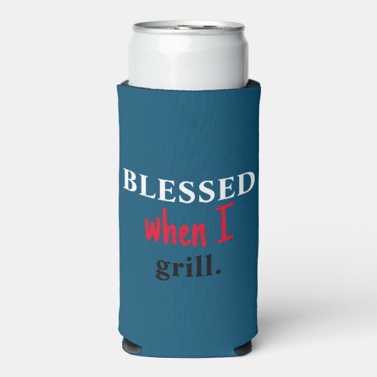 Grappig "Blessed when I Grill", vierde patriottisc (Seltzer Voorkant)