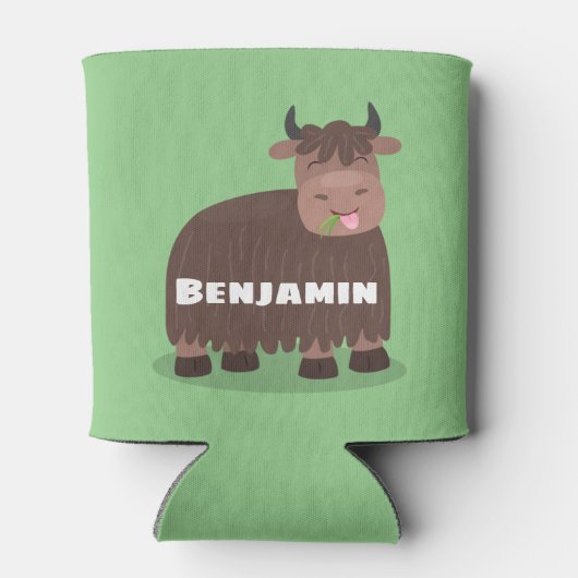 Grappig blij dat ik gras cartoon zie eten blikjeskoeler (Achterkant)