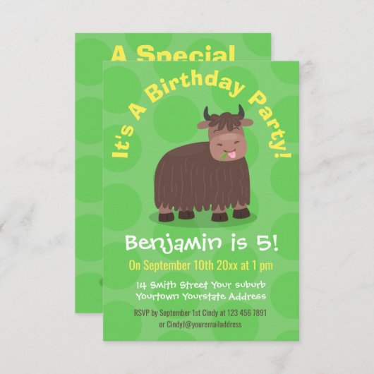 Grappig blij dat ik gras cartoon zie eten kaart (Voorkant / Achterkant)