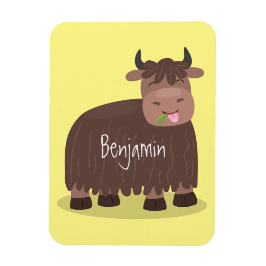 Grappig blij dat ik gras cartoon zie eten magneet (Verticaal)