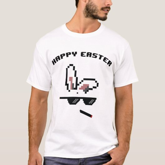 grappig, blij design met 8-bits cache t-shirt (Voorkant)