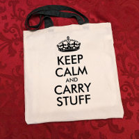 Grappig Blijf kalm en Draag Stuff Crown Typografie