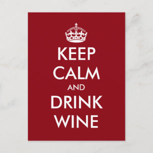Grappig Blijf kalm en drink briefkaarten voor het 