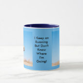 Grappig Blijf op Running Struisvogel Foto Mok (Midden)