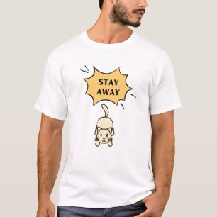 Grappig blijf-weg kat introvert sarcastisch grafis t-shirt