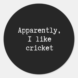 Grappig Blijkbaar Houd Ik Van Cricket Moeder Vader Ronde Sticker