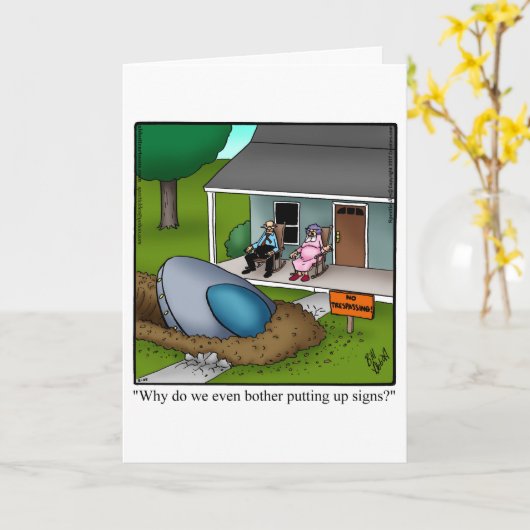 Grappig blijven in aanraking met Wenskaart Kaart (Gele Bloem)