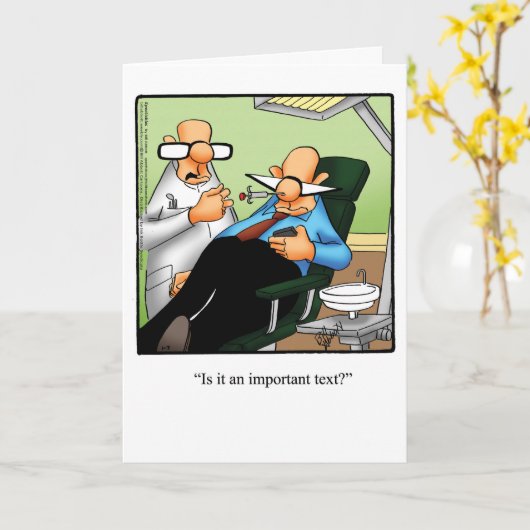 Grappig blijven in aanraking met Wenskaart Kaart (Gele Bloem)