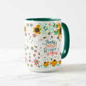 Grappig  bloemig dankbaar gezegend een puinhoop ci mok (Voorkant rechts)