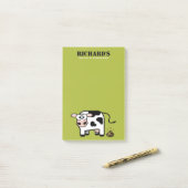 Grappig blozen Pooping Cow Illustratie Post-it® Notes (Op bureau)
