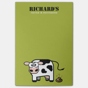 Grappig blozen Pooping Cow Illustratie Post-it® Notes