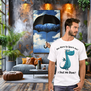 Grappig Blue Dragon Original Humor Design T-shirt