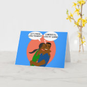 Grappig Bodybuilder-kaarten Kaart (Gele Bloem)