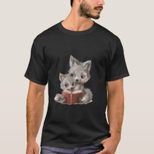 Grappig boek lezen Dier voor vrouwen en meisjes Fo T-shirt