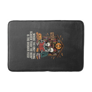 Grappig Boek Liefhebber Halloween Skelet Bibliothe Badmat