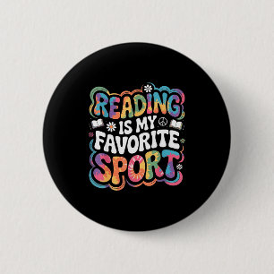 Grappig boek liefhebber tie dye groovy lezen is fa ronde button 5,7 cm