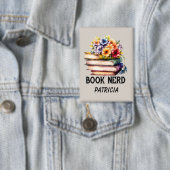 Grappig boek nerd woord art button (Insitu)