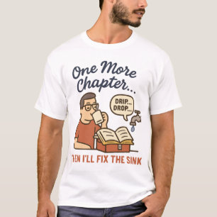 Grappig boekenliefhebber T-shirt - nog een hoofdst