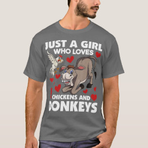 Grappig Boerderij Dier, gewoon een meisje dat van T-shirt