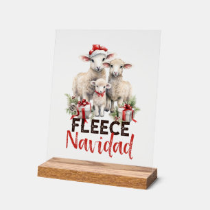 Grappig boerderij Kerst schaap woord kunst Acryl Bord