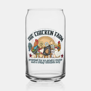 Grappig boerenkip boerderij blikvorm glas