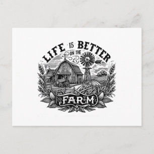 Grappig Boerenleven is beter op de boerderij Boerd Briefkaart