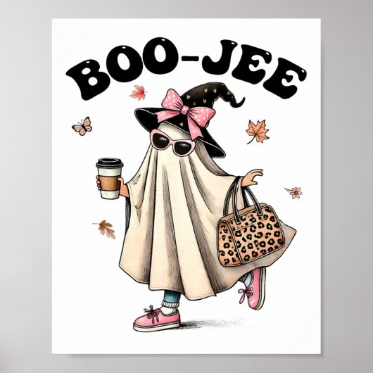 Grappig Boo Jee Ghost Halloween Boo Jee Ghost Spoo Poster (Voorkant)