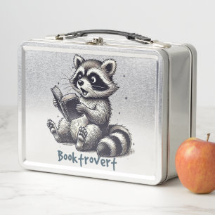 Grappig Booktrovert Wasbeer Snack & Studeerdoos