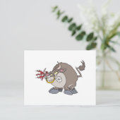 Grappig boos bull cartoon karakter briefkaart (Staand voorkant)