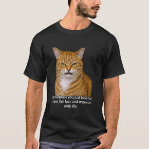 Grappig Boos Geërgerd Kat Gezicht Meme Niet Onder T-shirt