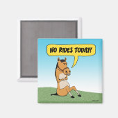 Grappig boos paard magneet (Voorkant / Achterkant)