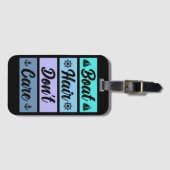 Grappig boothaar geeft niet om cruiseschip bagagelabel (Voorkant (horizontaal))