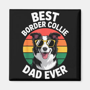 Grappig Border Collie-ontwerp voor mannen Vader Bo Magneet