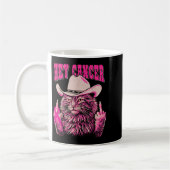 Grappig Borstkanker Bewustzijn Western Roze Kat Wo Koffiemok (Links)