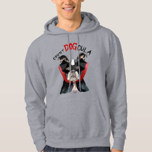 Grappig Boston Terrier Hond Vampier Halloween Kost Hoodie