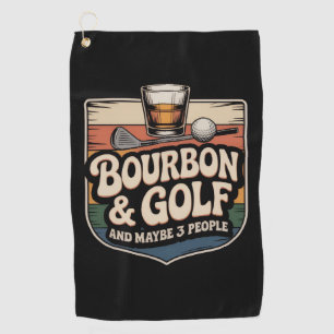 Grappig Bourbon Golf Golfer Vader Cadeau Golfhanddoek